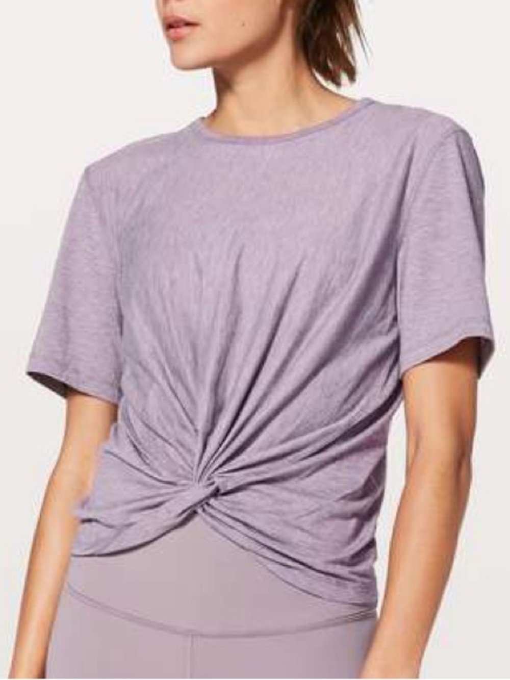 Lululemon Crescent Tee, 12, Heathered Purple